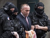 Haradinaj is escorted by the French police (Tanjug/AP, file)