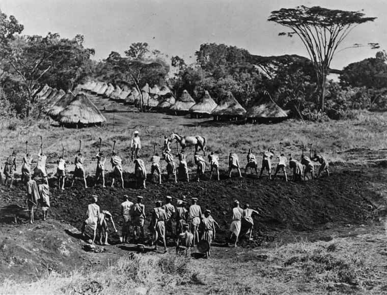 Izgradnja pruge u Keniji oko 1890. godine (GettyImages)