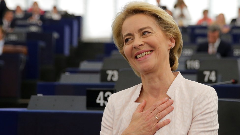 Ursula Fon der Lejen nakon glasanja/Reuters