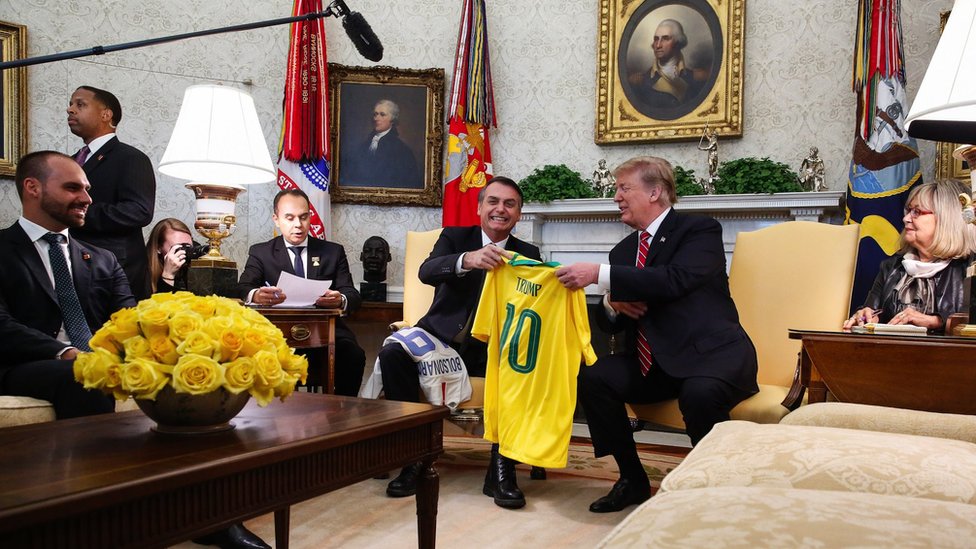 Brazilski predsednik air Bolsonaro veliki je ljubitelj Trampa./Brazilian Presidency