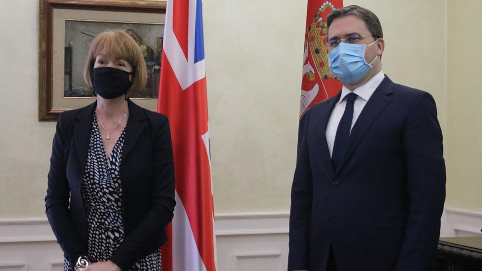 Susret sa britanskom ministarkom jedan je od prvih &licem u lice& za novog ministra spoljnih poslova Srbije Nikolu Selakovia/FoNet