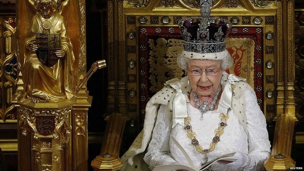 The Queen will announce the government's intended new laws for the year ahead at 11.30 BST/Reuters