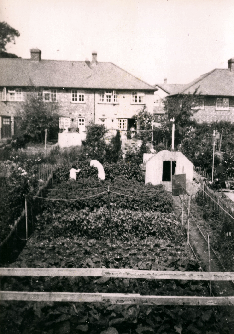 Frida Pi: &Moja mama Hilda i sestra Lilijen u vrtu nae kue u Birmingemu 1940. Bata i parcela su bile tatine. Nae sklonite je bilo poplavljeno, ali se na fotografiji ne vidi ni jedan in neiskorienog prostora.&/Freda Peach