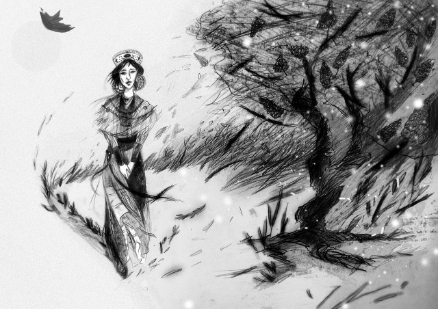 &Kraljica Jelena nije Anžujska& / Autor: Nikola Radosavljević, olovka na papiru, 2019.