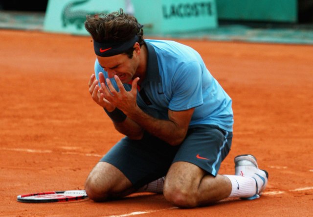Federer po osvajanju prvog i jedinog Rolan Garosa 2009. (Ryan Pierse/Getty Images)