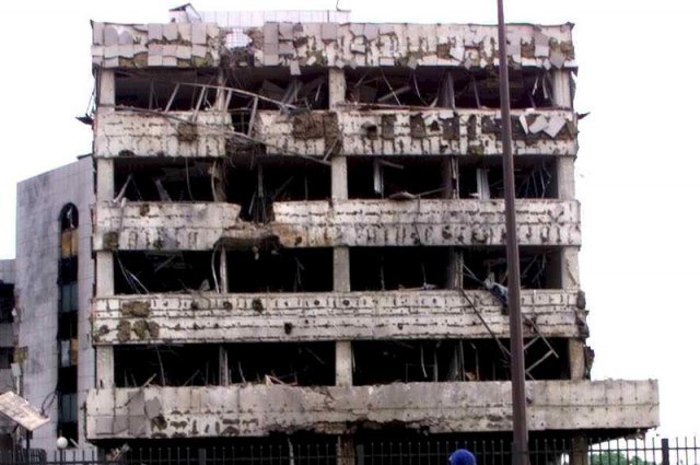 Kineska ambasada u Beogradu, dva dana nakon to je bombardovanaEPA/SASA STANKOVIC