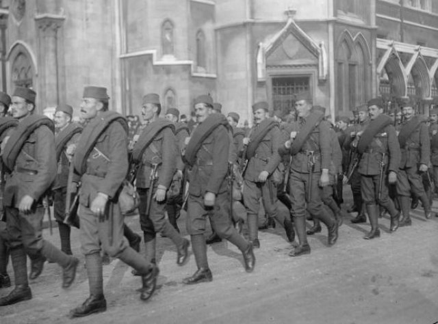 Srpski vojnici u maru, 9. novembar 1918. Foto: GettyImages/A. R. Coster