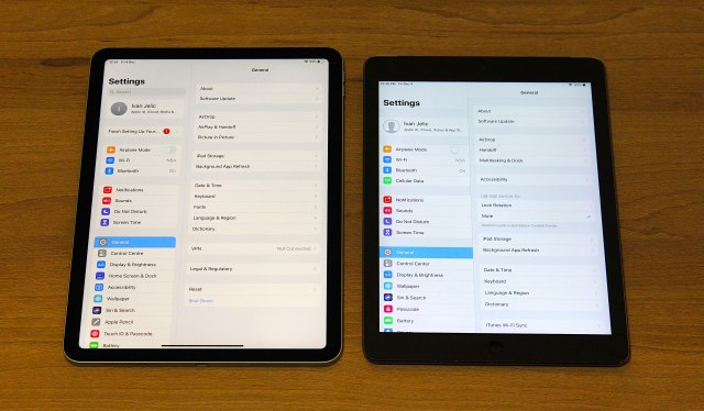 Ekran novog Aira (levo) i ekran iPad Aira prve generavije (desno) / Foto: Ivan Jeli (B92)