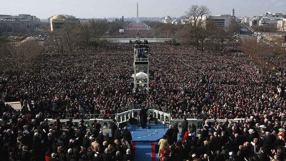 Inauguracija Baraka Obame 2008. godine privukla je oko dva miliona ljudi na proslavu/Getty Images