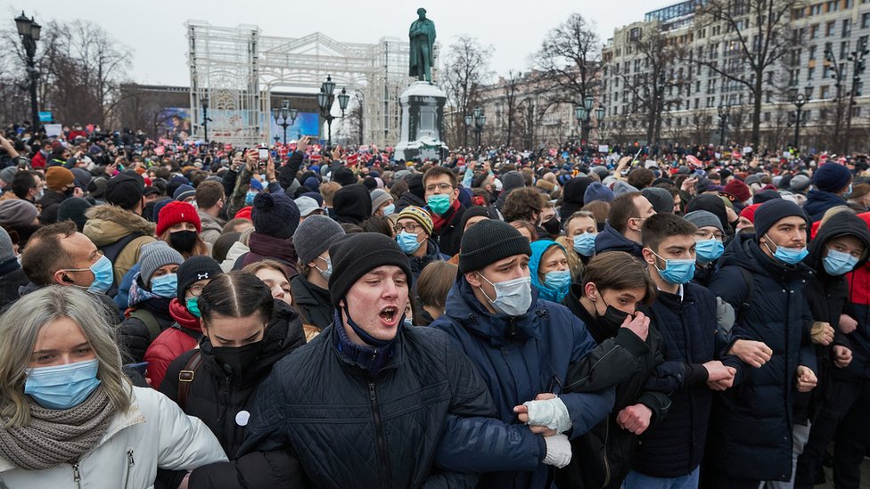Demonstranti su se okupili uprkos hladnom vremenu i pretnjama hapenjem u Moskvi/Getty Images