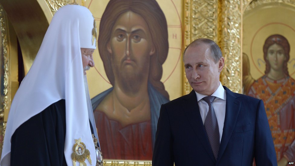 Putina redovno snimaju na ceremonijama Pravoslavne crkve/AFP