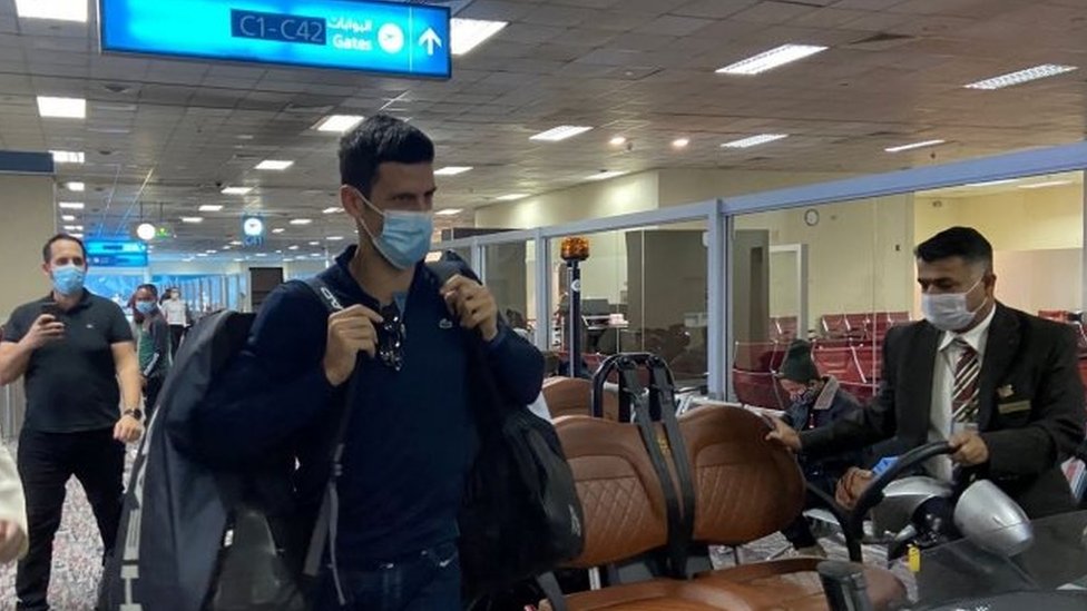 Novak Djokovic landed in Dubai early on Monday. His final destination was not immediately known/Reuters