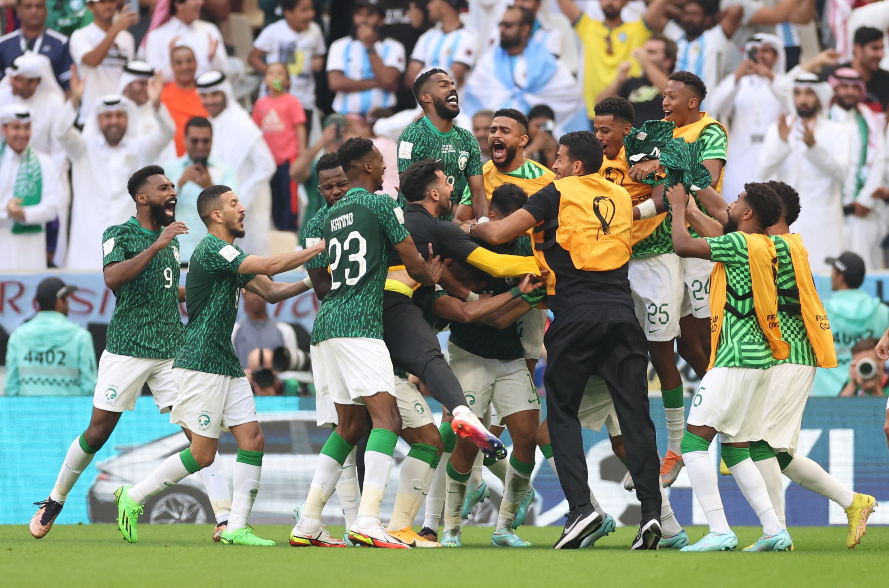 Proslava vodeeg gola za Saudijsku Arabiju protiv Argentine/Reuters