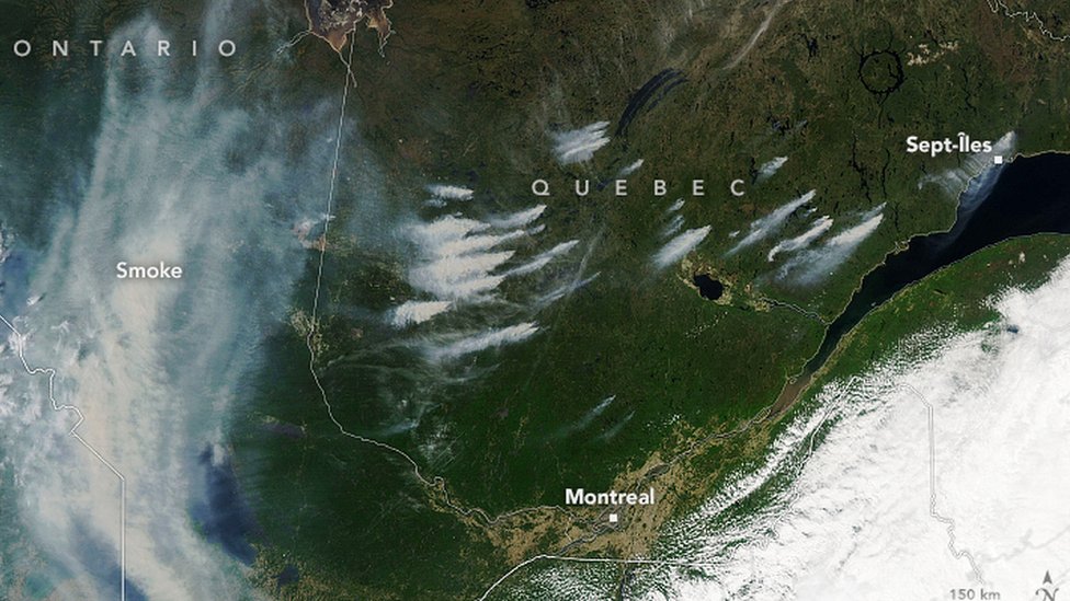 Širom Kvebeka gori 160 šumskih požara/NASA Earth Observatory/ISS Crew Earth Observations