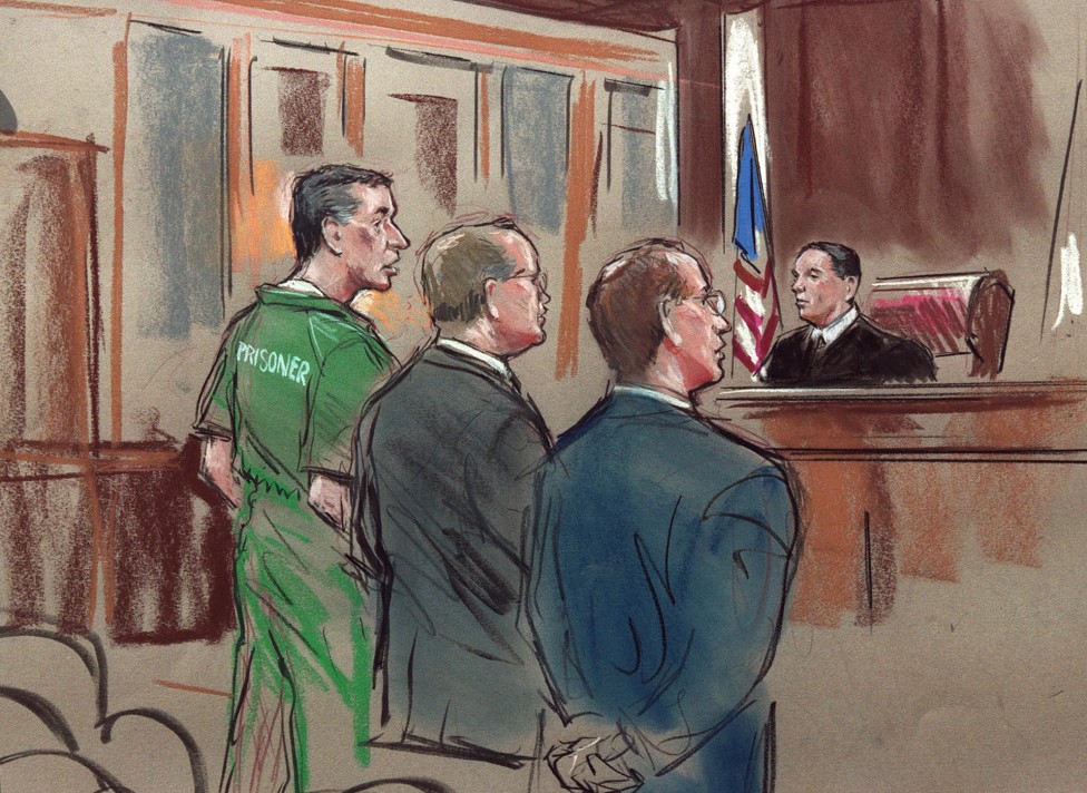 Crte Hensona (levo) na jednom od njegovih prvih roita u sudnici/Getty Images