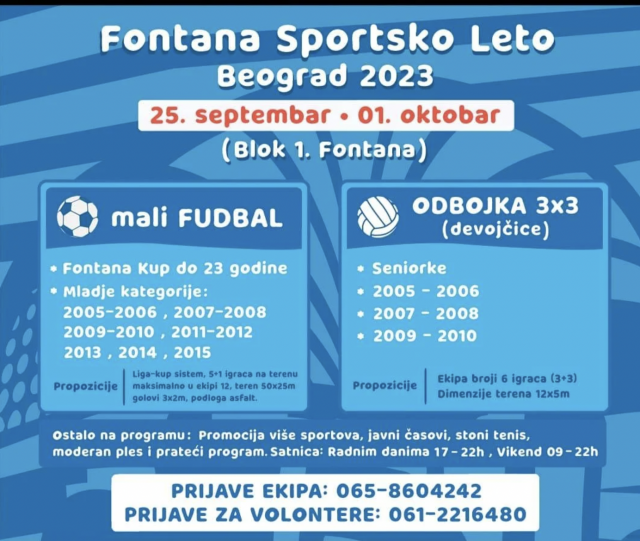 Foto: &Fontana sportsko leto&