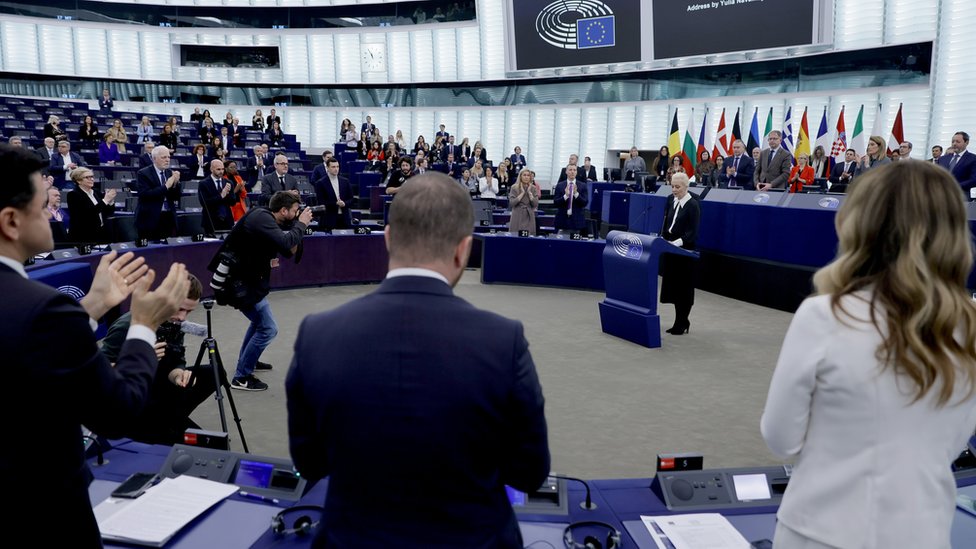 Ovacije Juliji Navaljnoj u Evropskom parlamentu/RONALD WITTEK/EPA-EFE/REX/Shutterstock