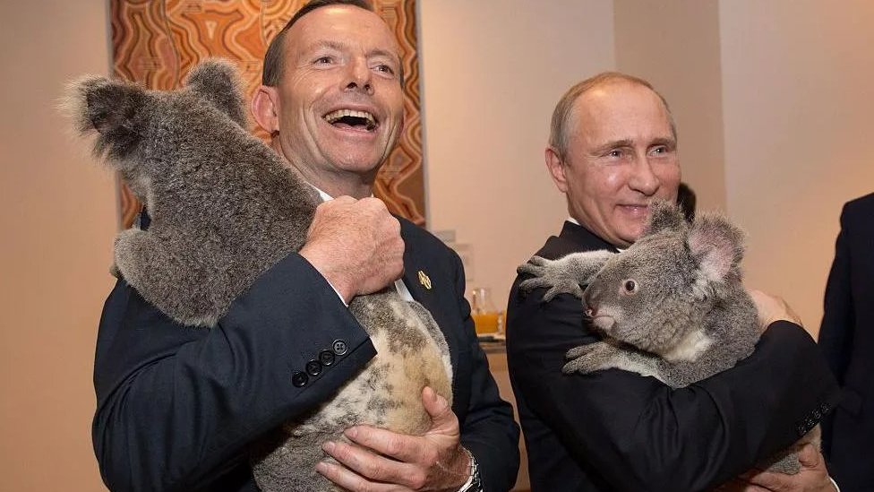 Bivi australijski premijer Toni Abot i ruski predsednik Vladimir Putin sa koalama u uvenom zoolokom vrtu/Getty Images