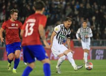 Bibars Natho, kapiten Partizana, u meu protiv CSKA/Fonet